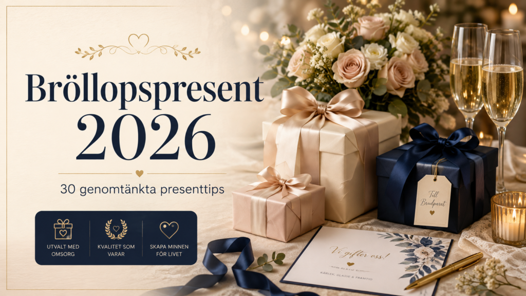 Bröllopspresent – 30 genomtänkta presenttips 2026