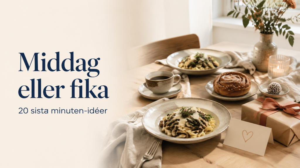 Sista minuten-present med middag eller fika – 20 idéer