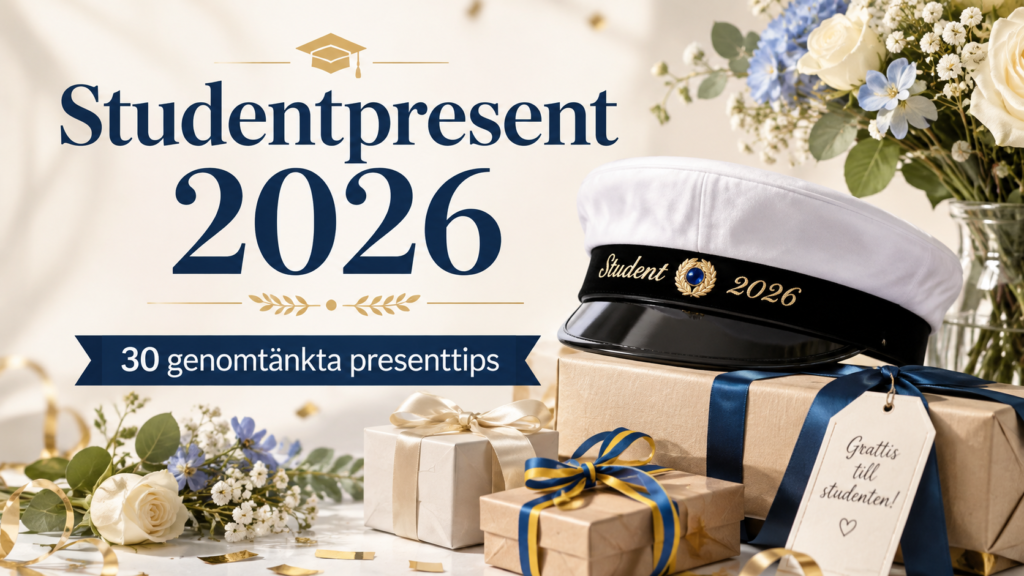 Studentpresent – 30 genomtänkta presenttips 2026