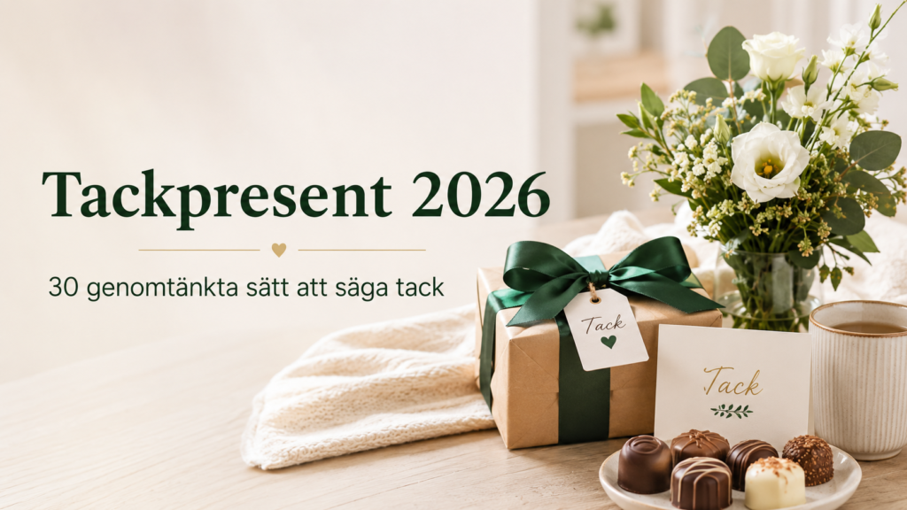 Tackpresent – 30 genomtänkta sätt att säga tack
